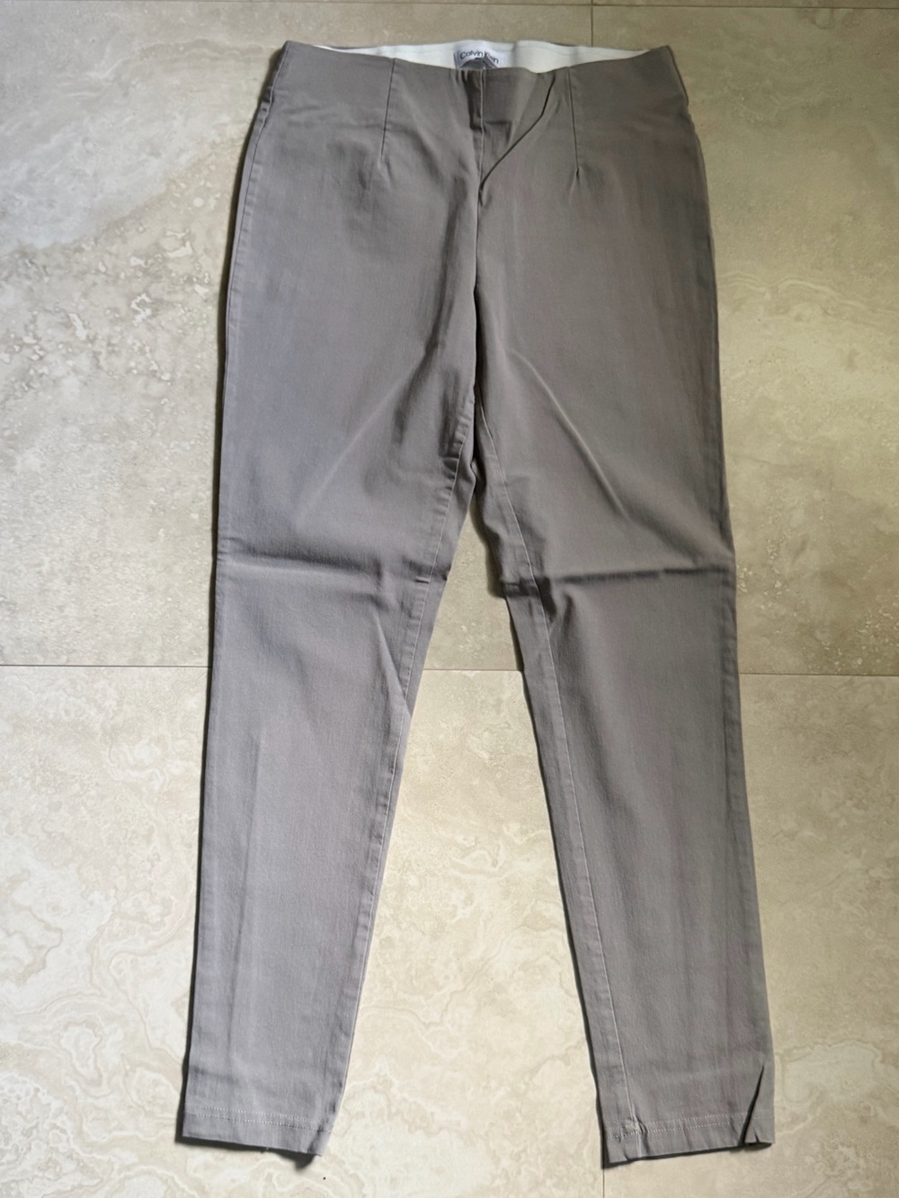 Calvin Klein Gray Dress Pants Straight Fit Stretchy
